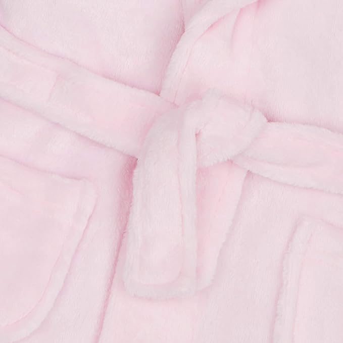 Gembroidery Personalised Baby Bathrobe Hooded Fleece Dressing Gown Super Soft Gifts Bath Robe For Boys Girls Cute Teddy Ears 0 - 4 Years - Baby Robes - British D'sire