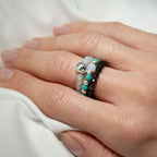 Gemstone Ring Set - Endless Ocean - Nymph Nature Inspired Gemstone Ring Sets - British D'sire