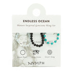 Gemstone Ring Set - Endless Ocean - Nymph Nature Inspired Gemstone Ring Sets - British D'sire