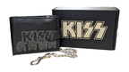 Genuine Leather, Kiss Biker Wallet with RFID , w/wo Safety Chain Gift boxed - British D'sire
