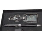 Genuine Leather Mercedes AMG Badge Wallet Sport Wallet, Key Fob, Pen & Cufflinks Boxed Gift Set - British D'sire