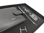 Genuine Leather Mercedes AMG Wallet Sport Wallet, Key Fob, Pen & Cuff links Boxed Gift Set - British D'sire