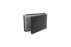 Genuine Leather purse with contrast panel and piping stripe detailing. RFID Black & Grey - British D'sire