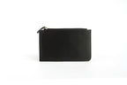 Genuine Leather purse with contrast panel and piping stripe detailing. RFID Black & Grey - British D'sire