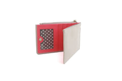 Genuine Leather purse with contrast panel and piping stripe detailing. RFID Stone & Rose - British D'sire