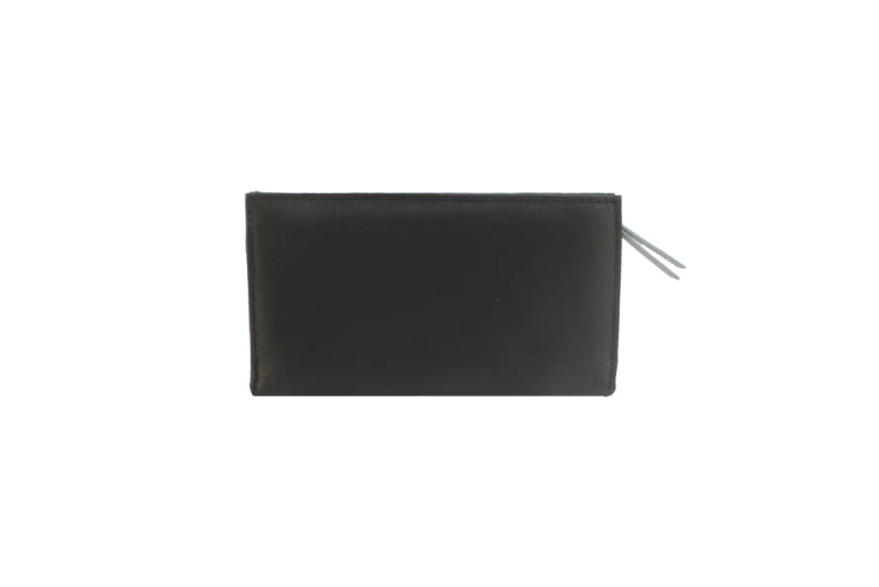 Genuine Soft Leather Purse RFID protection Black & Grey - British D'sire