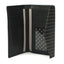 Genuine Soft Leather Purse RFID protection envelope style design and stitching detail Black - British D'sire