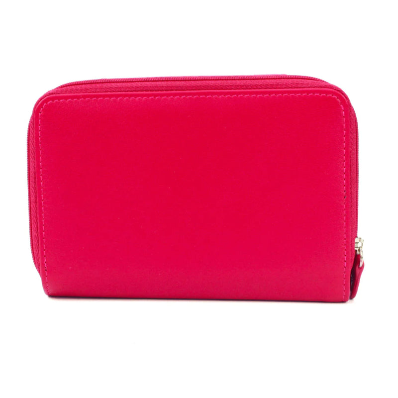 Genuine Soft Leather Purse RFID protection Hot Pink - British D'sire