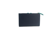 Genuine Soft Leather Purse RFID protection Navy - British D'sire