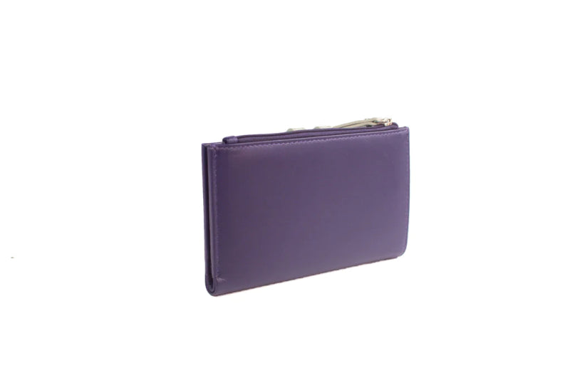Genuine Soft Leather Purse RFID protection Purple Secondary image