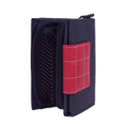 Genuine Soft Leather Purse RFID protection Small Navy & Pink - British D'sire