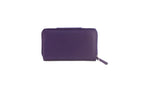 Genuine Soft Leather Purse RFID protection Tab Detail Pink & Purple - British D'sire