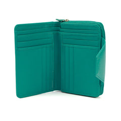 Genuine Soft Leather Purse RFID protection Turquoise - British D'sire