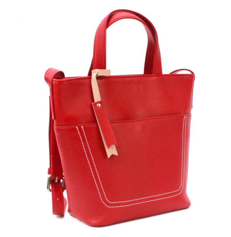 Genuine Soft Leather Red Shoulder Handbag Secondary image