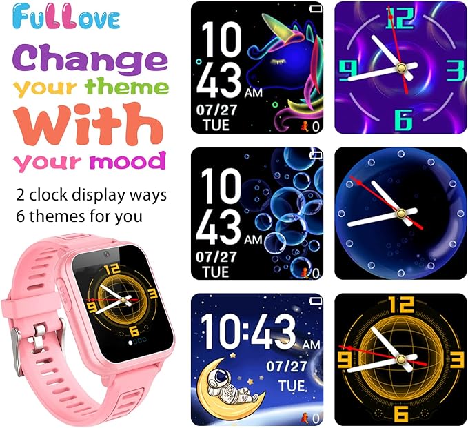 Girl Gifts Age 6 7 8 9 Kid Smart Watch: Presents for 6 - 10 Year Old Girls Kids Learning Watch Birthday Gift for 7 8 9 10 Year Old Girls Toy Reminder Game Watch for Kids Age 10 - 12 Girl Pink Watch - Kids watches - British D'sire
