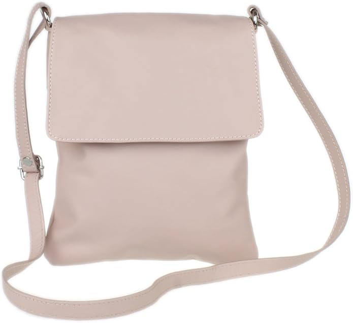 Girly Handbags Womens Italian Soft Leather Cross Body Shoulder Bag Flap Zipper - Handbags & Shoulder Bags - British D'sire Main image