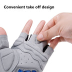 GIYO S-14 Bicycle Half Finger Gloves GEL Shock Absorbing Palm Pad Gloves, Size: S(Gray) - British D'sire
