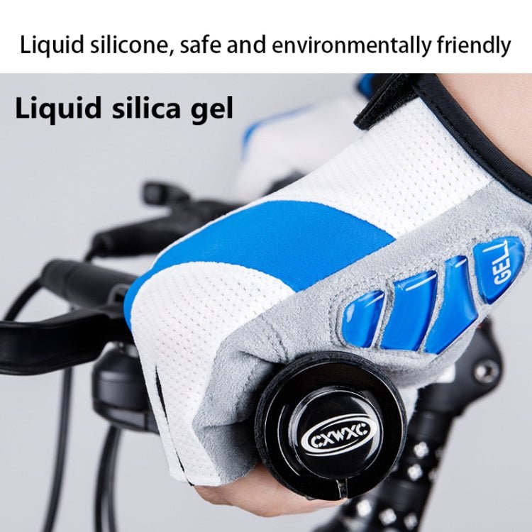 GIYO S-14 Bicycle Half Finger Gloves GEL Shock Absorbing Palm Pad Gloves, Size: S(Gray) - British D'sire