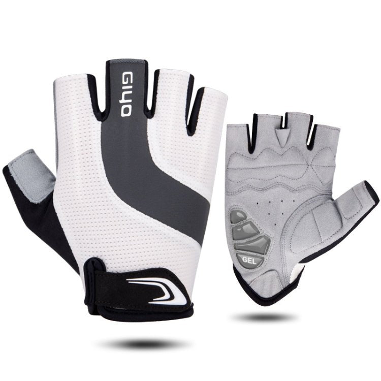 GIYO S-14 Bicycle Half Finger Gloves GEL Shock Absorbing Palm Pad Gloves, Size: S(Gray) - British D'sire Main image