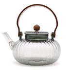 Glass Infuser Teapot - Charcoal Ribbed Pearl - 950ml - Herbal Teapot Set - British D'sire