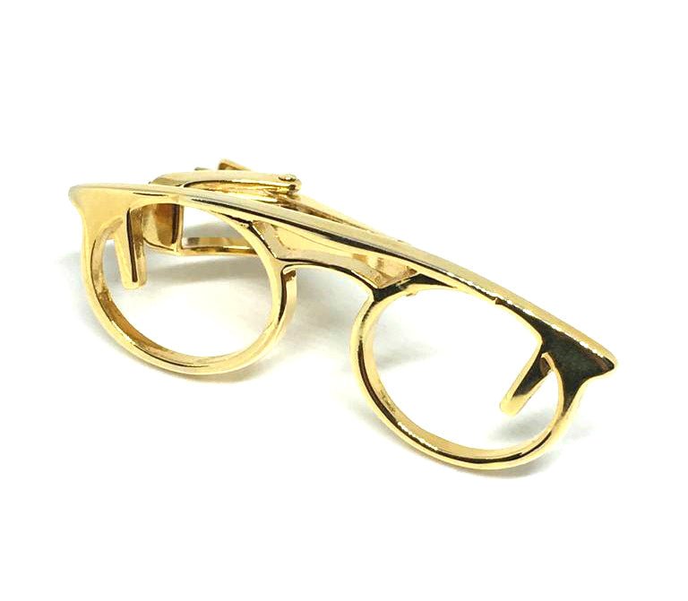 Glasses Tie Clip, Gold - All Products - British D'sire