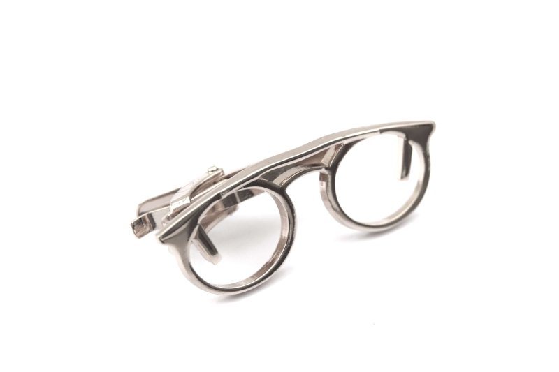 Glasses Tie Clip, Sliver - All Products - British D'sire