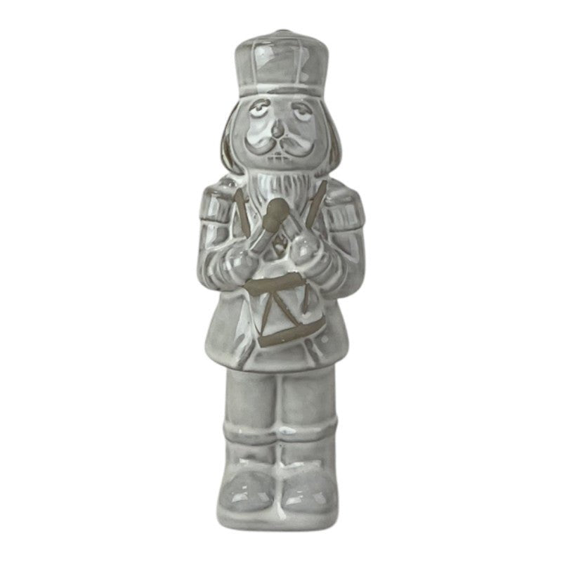 Glazed Ceramic Nutcracker Ornament With Textured Detail - Christmas Decor - British D'sire Main image