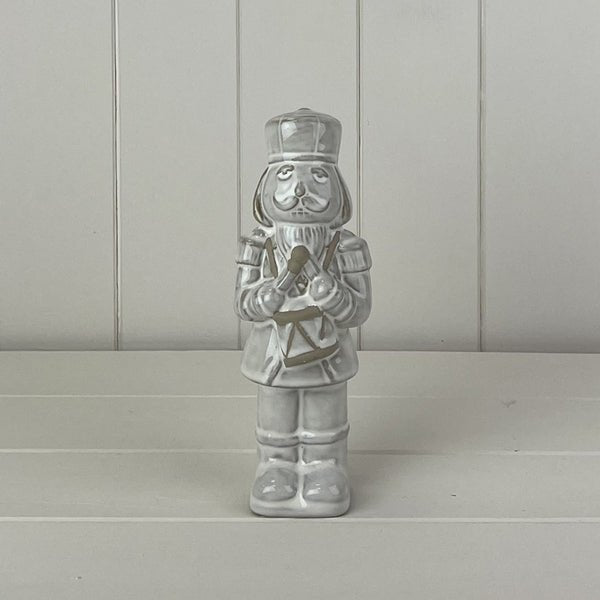 Glazed Ceramic Nutcracker Ornament With Textured Detail - Christmas Decor - British D'sire