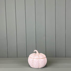 Glazed Ceramic Pumpkin Jar with Textured Detail - Figurines - British D'sire