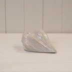 Glazed Ceramic Shell Ornament with Textured Detail - Home Decor - British D'sire