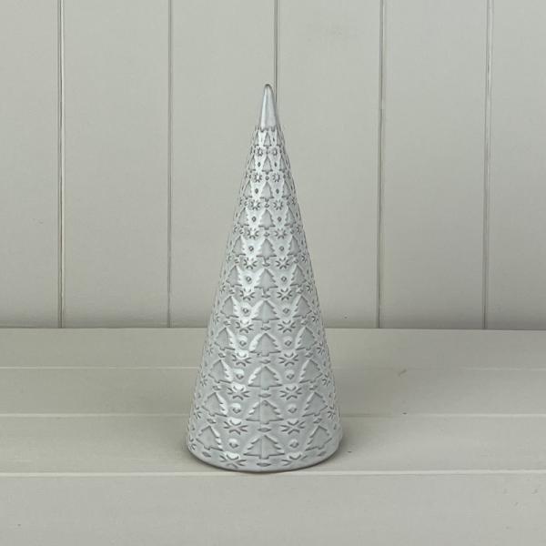 Glazed Ceramic Tree Ornament with Textured Detail L9.9xD9.9xH22.2cm Secondary image