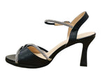 Glitter Diamante Ankle Strap Spool Heel Shoes - Heels - British D'sire