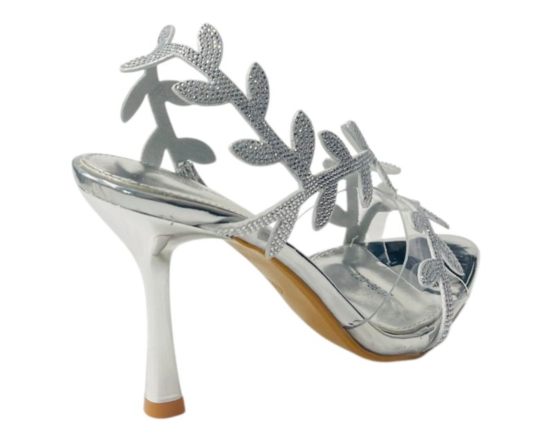 Glitter Rhinestone High Heel Sandals - Heels - British D'sire