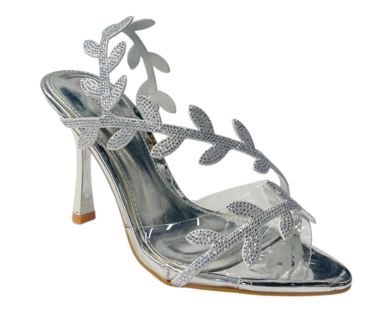 Glitter Rhinestone High Heel Sandals - Heels - British D'sire