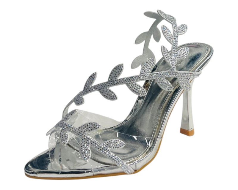 Glitter Rhinestone High Heel Sandals - Heels - British D'sire