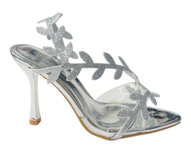 Glitter Rhinestone High Heel Sandals - Heels - British D'sire