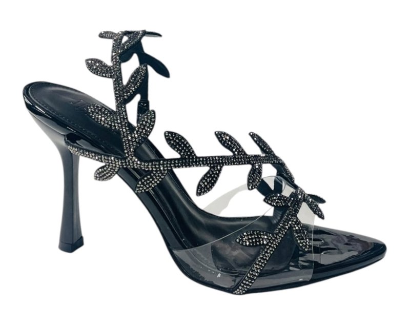 Glitter Rhinestone High Heel Sandals - Heels - British D'sire