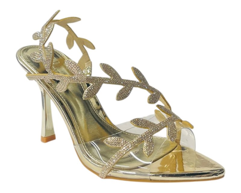 Glitter Rhinestone High Heel Sandals - Heels - British D'sire
