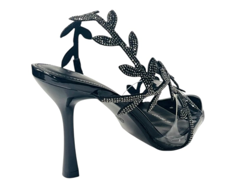 Glitter Rhinestone High Heel Sandals - Heels - British D'sire