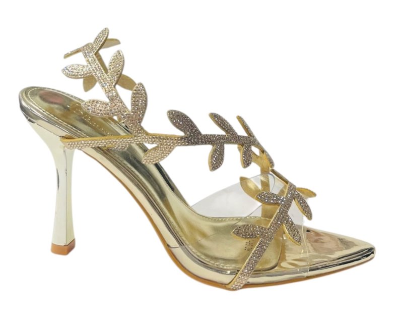 Glitter Rhinestone High Heel Sandals - Heels - British D'sire
