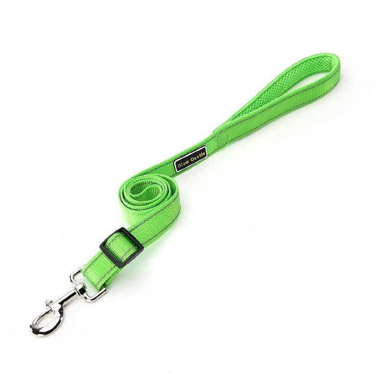 Glow Castle Soft Handle Reflective Adjustable Length Dogs Traction Rope(Grass Green) - British D'sire Main image