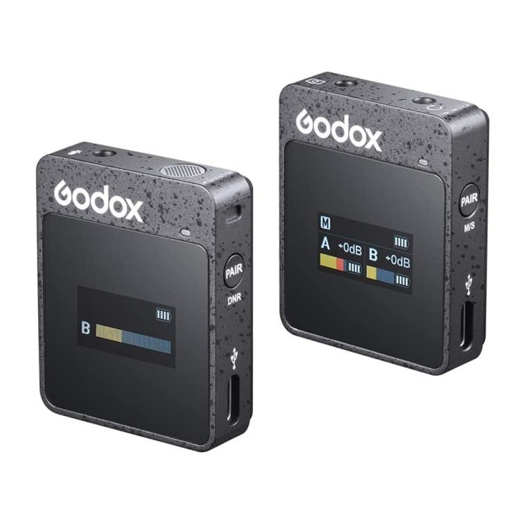 Godox MoveLink II M1 Wireless Lavalier Microphone System with Transmitters and Receiver for DSLR Cameras and Camcorders (Black) - British D'sire