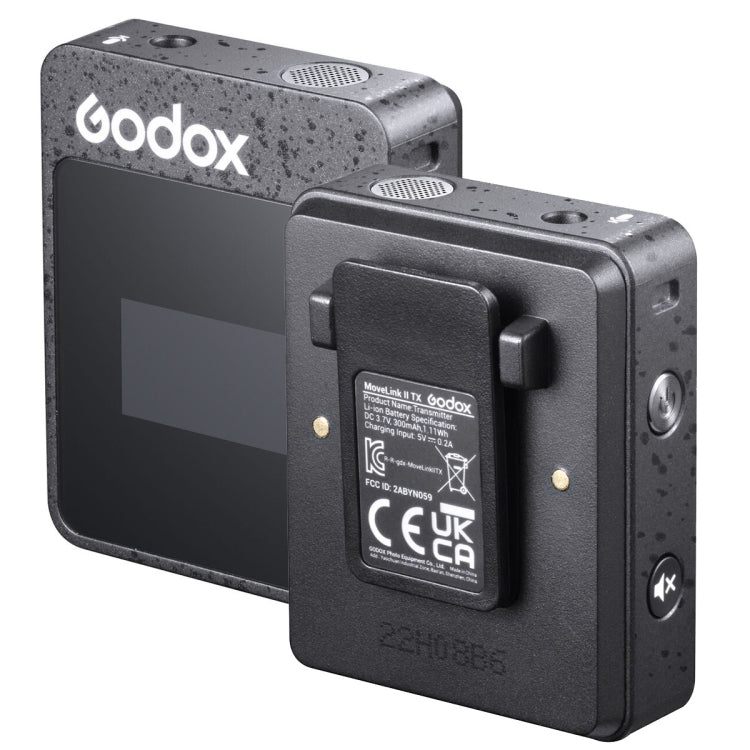 Godox MoveLink II M1 Wireless Lavalier Microphone System with Transmitters and Receiver for DSLR Cameras and Camcorders (Black) Secondary image