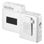 Godox MoveLink II M2 Wireless Lavalier Microphone System with 2 Transmitters and 1 Receiver for DSLR Cameras and Camcorders (White) - British D'sire