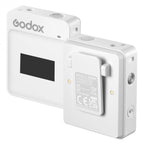 Godox MoveLink II M2 Wireless Lavalier Microphone System with 2 Transmitters and 1 Receiver for DSLR Cameras and Camcorders (White) - British D'sire