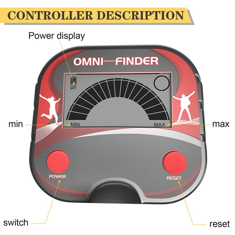Goint MD3002 Children Beach Toy Underground Metal Detector(Black) - British D'sire