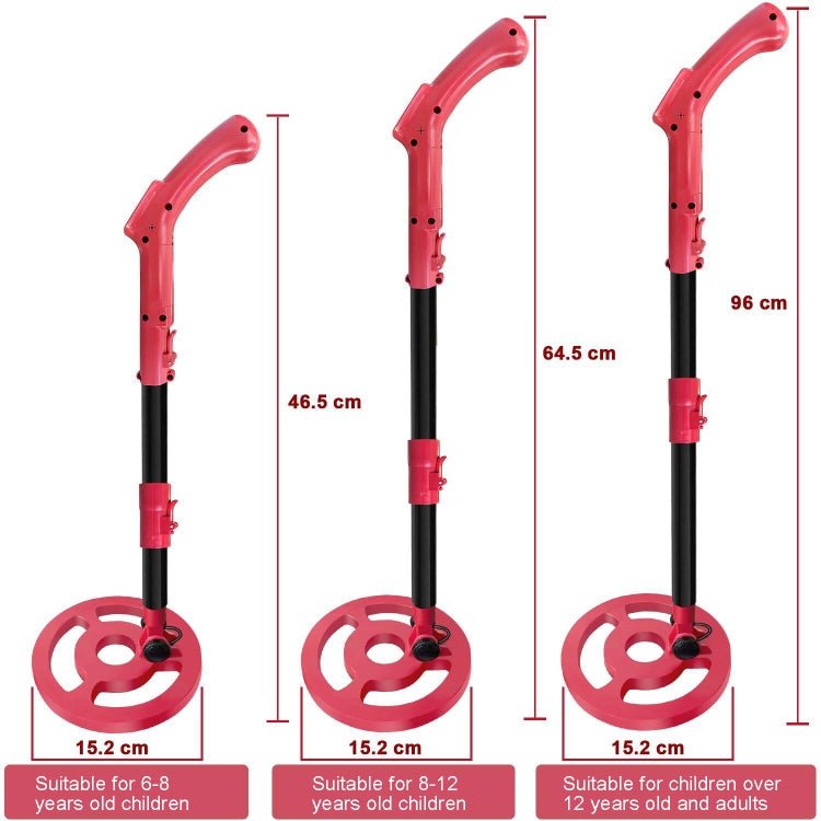 Goint MD3006 Metal Detector Outdoor Treasure Hunter Toys Children Science Detector(Red) - British D'sire