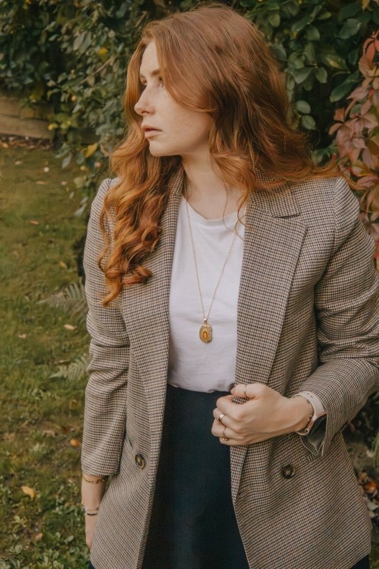 Gold Tone Long Length Mini Raw Yellow Agate Pendant Necklace - Necklaces - British D'sire