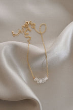 Gold Tone Quartz Necklace - Necklaces - British D'sire
