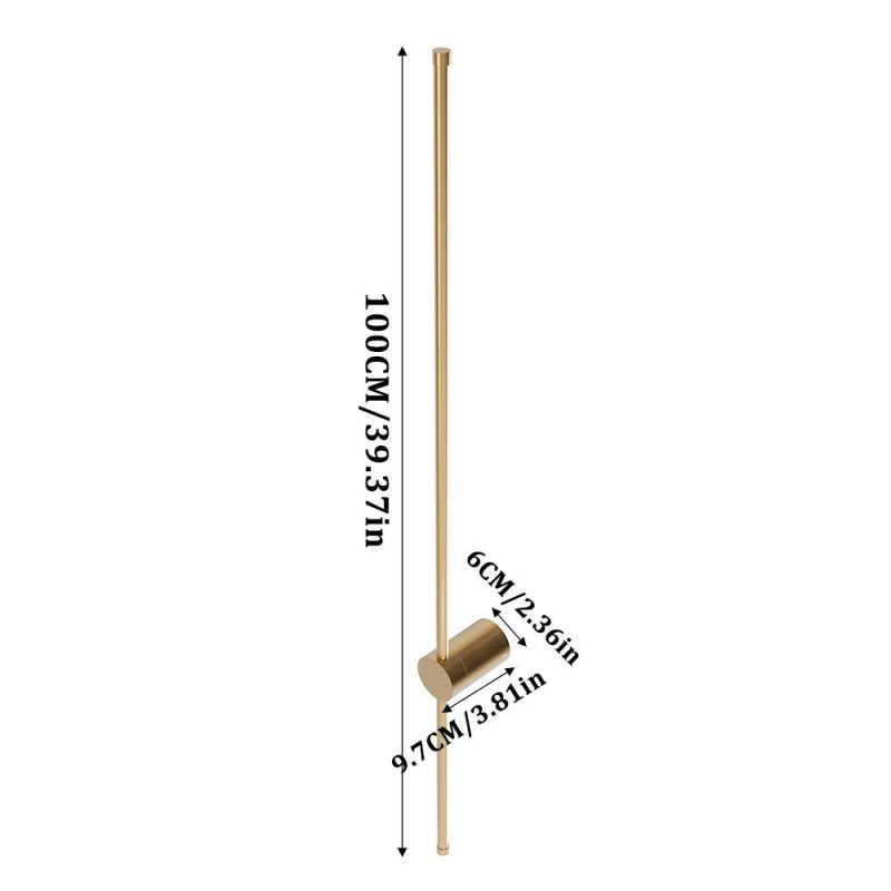Gold Warm Light LED Straight Wall Light 100cm - Wall Light - British D'sire